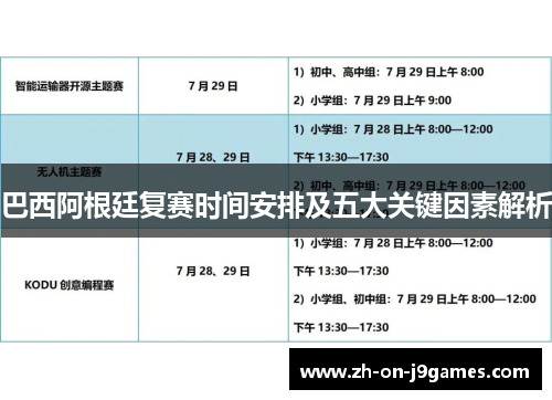 巴西阿根廷复赛时间安排及五大关键因素解析