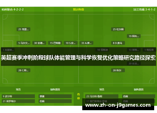 英超赛季冲刺阶段球队体能管理与科学恢复优化策略研究路径探索